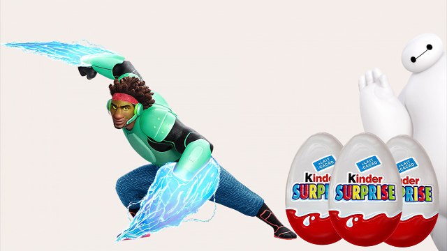 Dibujos animados de Héroes de la Ciudad de Big Hero 6 Huevos con la sorpresa de Ver la descompresión de la SORPRESA