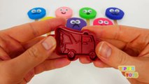 Learn Colors for Kids | Play Doh Ice Cream Popsicles | Fire Truck Garbage Truck Tow Truck
