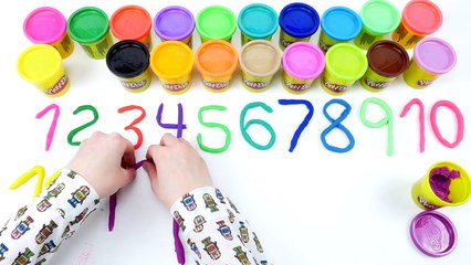 Learn To Count with PLAY-DOH Numbers! 1 to 20! Counting New Special Edition Mini Cans Open