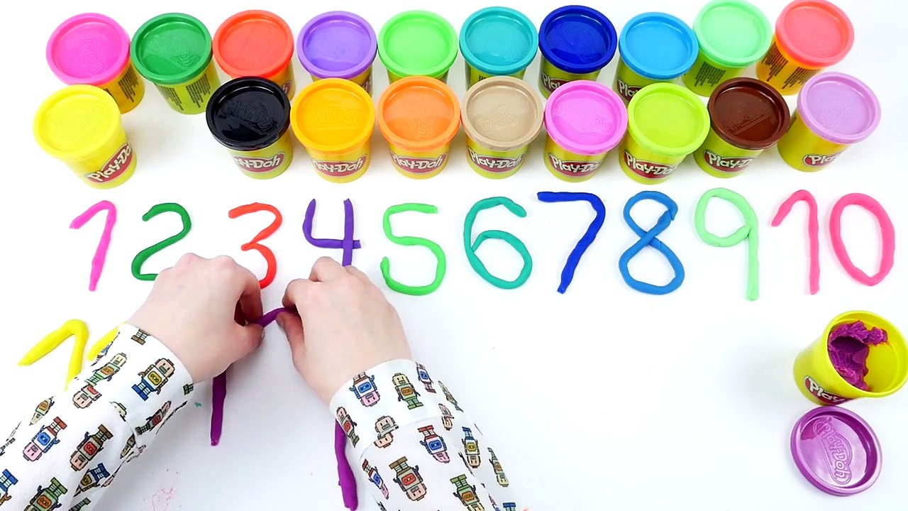 Learn To Count with PLAY-DOH Numbers! 1 to 20! Counting New Special Edition Mini Cans Open