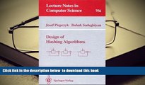 PDF [FREE] DOWNLOAD  Design of Hashing Algorithms (Lecture Notes in Computer Science) READ ONLINE