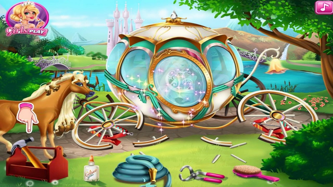 Girls Fix It Cinderellas Chariot - Disney Princess Cinderella Game For Girls