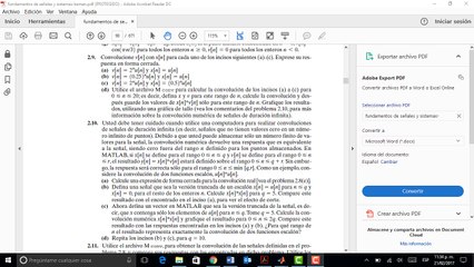Solución a Problema 2.9 en Matlab