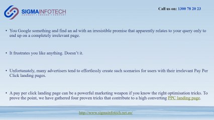 4 Secrets to an Effective  PPC Landing Page