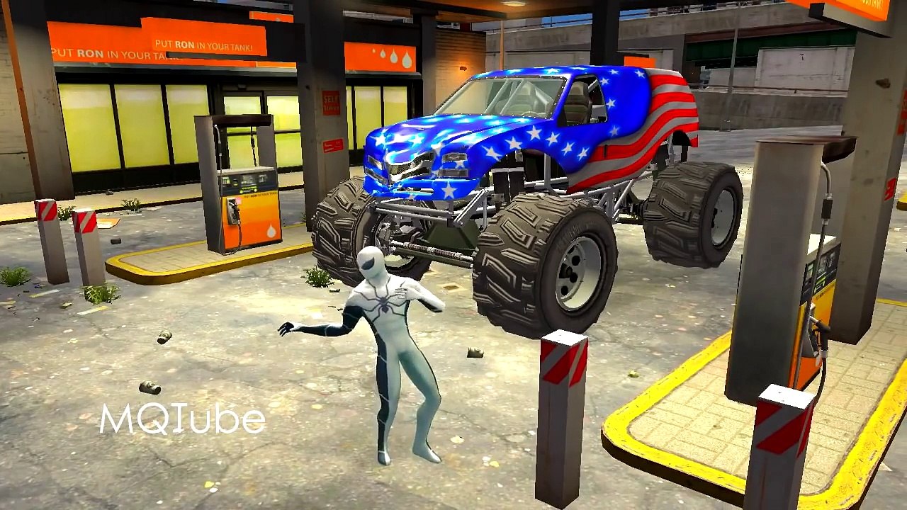 Monster Trucks Colors & Nursery Rhymes & Hulk Superman Spiderman (Animated Songs for Child