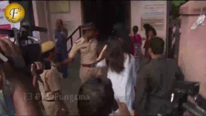 Shraddha Kapoor With Mother Raza Murad & Kailash Kher Voting At Juhu GandhiGram