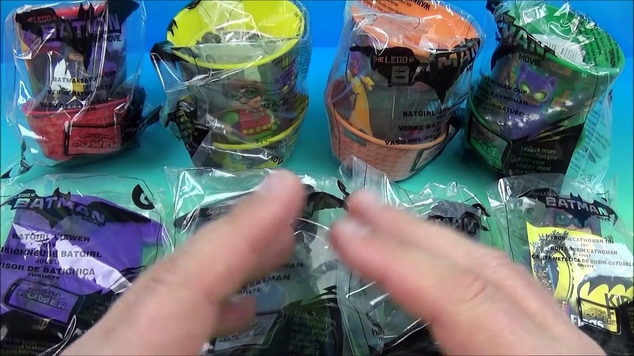 THE LEGO BATMAN MOVIE 2017 SET OF 8 McDONALDS HAPPY MEAL KIDS TOYS VIDEO REVIEW-fz7getbYocE