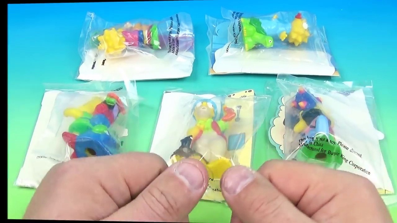 THE SIMPSONS GO CAMPING SET OF 5 BURGER KING 1990 KIDS MEAL TOYS VIDEO REVIEW-k8XKIHa1Qkk