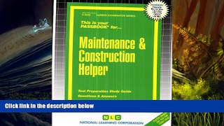Popular Book  Maintenance and Construction Helper(Passbooks)  For Trial