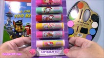 Paw Patrol Painting FUN! Paint Marshall Rubble and Chase with Watercolors! LIP BALM Pack!2