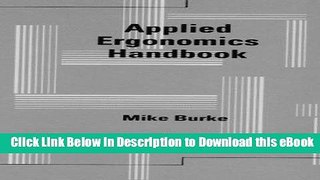 PDF [FREE] Download Applied Ergonomics Handbook Free Online
