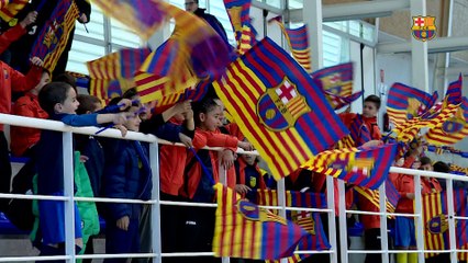 FCB Futsal: Entrenament de portes obertes amb els nens del FS Manent