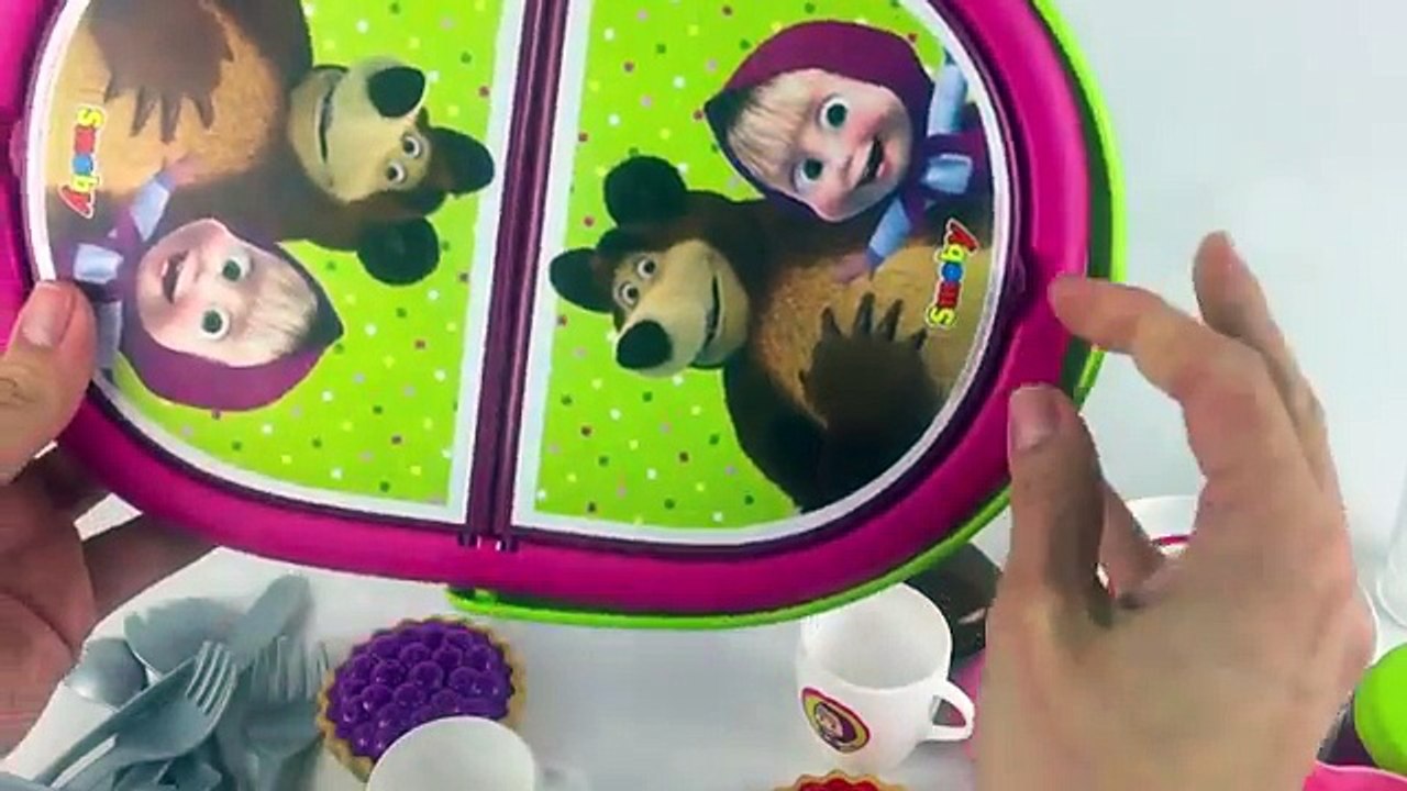 Masha y el Oso Picnic Juguete Plastilina Donuts Pizza Masha and the Bear Playset Play Doh Comida