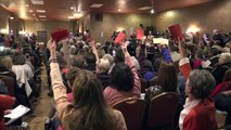 Rep. Dave Brat addresses fiery crowd at town hall