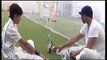 Shoaib Akhtar trains young fast bowler Faizan Yousaf at the Lord's