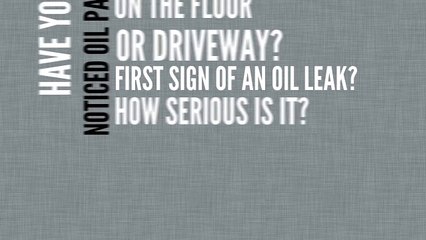 What You Need To Do If You Have An Oil Leak?
