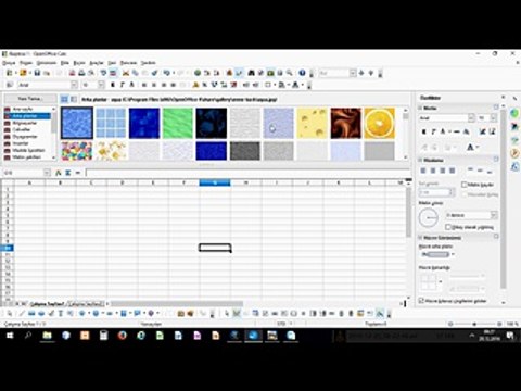OpenOffice Calc galeriden ve dışarıdan resim ekleme