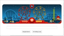 Valentines Day Google Doodle February 14 new George Ferris Wheel Doodle