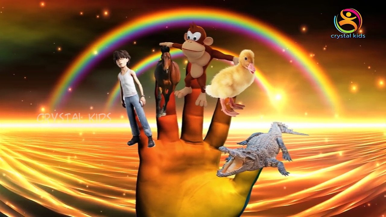 3D animated Colors Gorilla Finger family - Animals Dinosaur Daddy Finger family Rhymes for