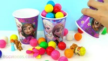 FROZEN Bubble Gum Surprise Cups Sofia the First FashEms Paw Patrol Shopkins Surprise Toys!