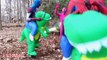 SPIDERGIRL DINO DANCE SPIDERMAN Dancing Fun Kids DINO DANCE T-Rex Superhero Fun in Real Li