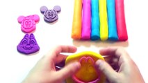 Learn Colors Play Doh Modelling Clay Castle & Mickey Mouse Chip n Dale Molds Creative Fo