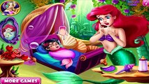 Ariel Baby Feeding Disney Princess The Little Mermaid Cartoon Games For Kids