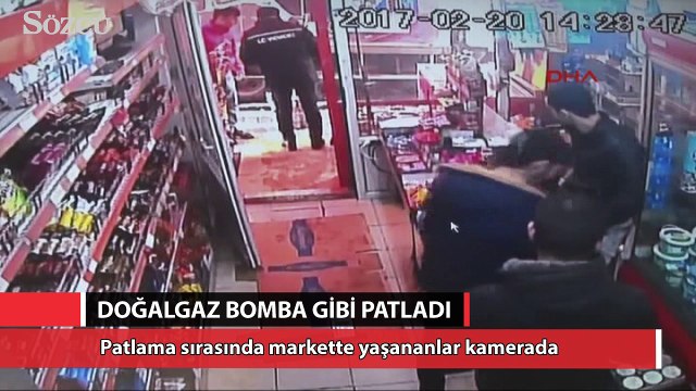 Doğalgaz bomba gibi patladı o anlar kamerada