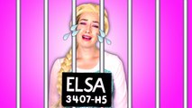 Frozen Elsa is ARRESTED! w_ Spiderman & Pink Spidergirl, Poison Ivy, Cinderella, Anna & Joker -)