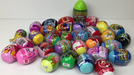 30 surprise eggs!!! Disney CARS MARVEL SpongeBob HELLO KITTY Love Is ANGRY BIRDS Peppa Pig