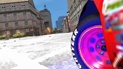 Spiderman and Frozen Elsa The Snow Queen Hulk with Ramone Disney Cars Parody