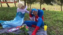 EVIL Elsa & EVIL Spiderman vs Frozen Elsa & Spiderman! w/ Joker Maleficent Pink Spidergirl