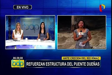 Río Rímac: refuerzan estructura de puente Dueñas ante aumento del caudal