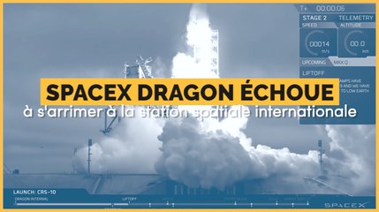 La capsule Space X Dragon échoue à s'arrimer à la Station Spatiale Internationale