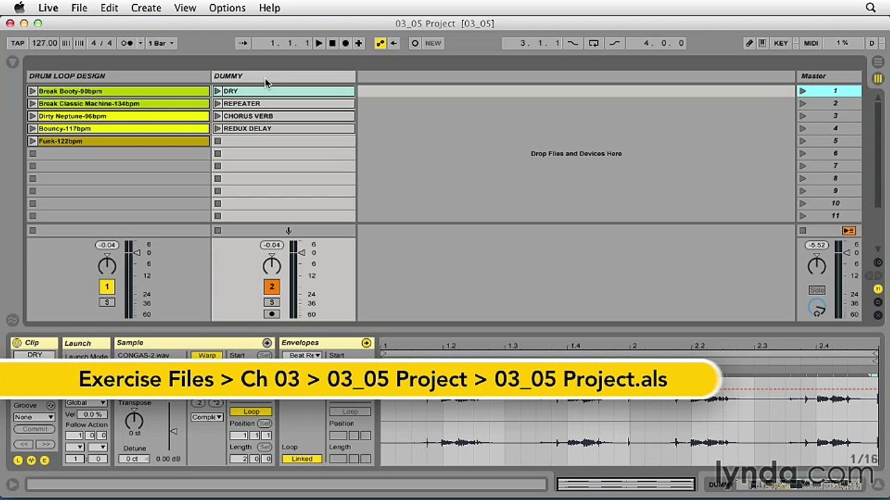 3.5 - Sound designing with dummy clips and Follow Actions