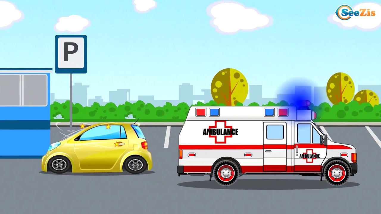 Скорая помощь и Полицейская машина в Городе Мультики про МАШИНКИ Развивающие мультфильмы для детей