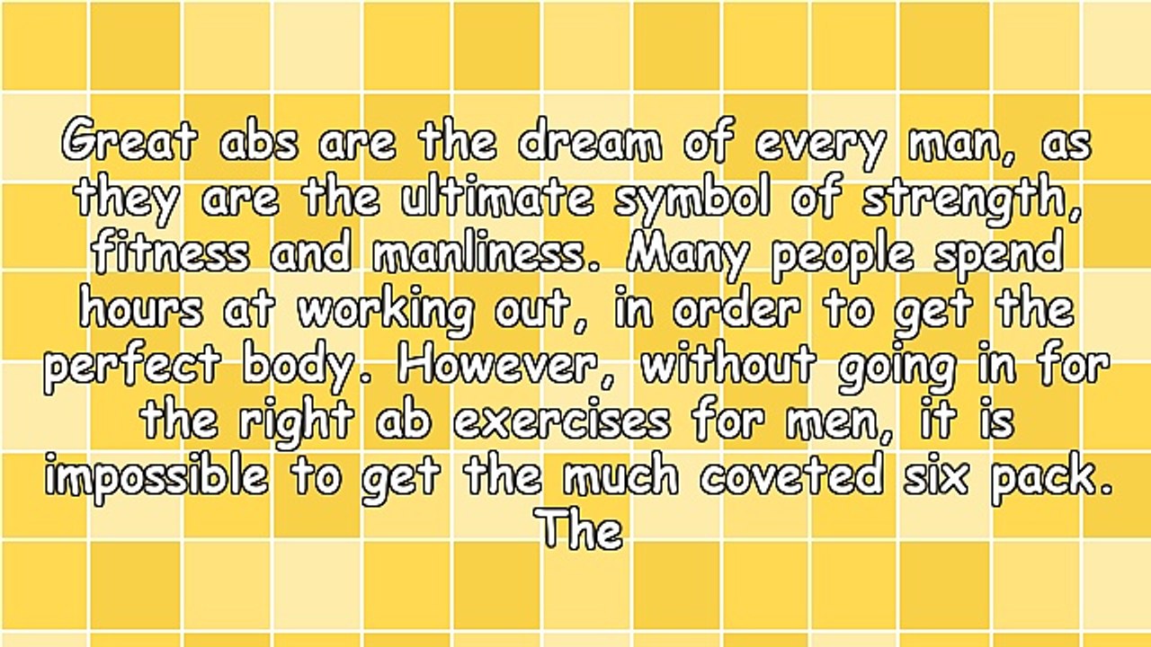 Ab Exercises For Men That Work