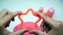 PLAY DOH STAR - MAKE playdoh frozen rainbow ice cream with peppa pig kids toys