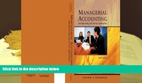 Best Ebook  Managerial Accounting: Manufacturing and Service Applications  For Online