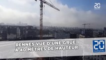 Rennes vue d'une grue à 40 mètres de hauteur