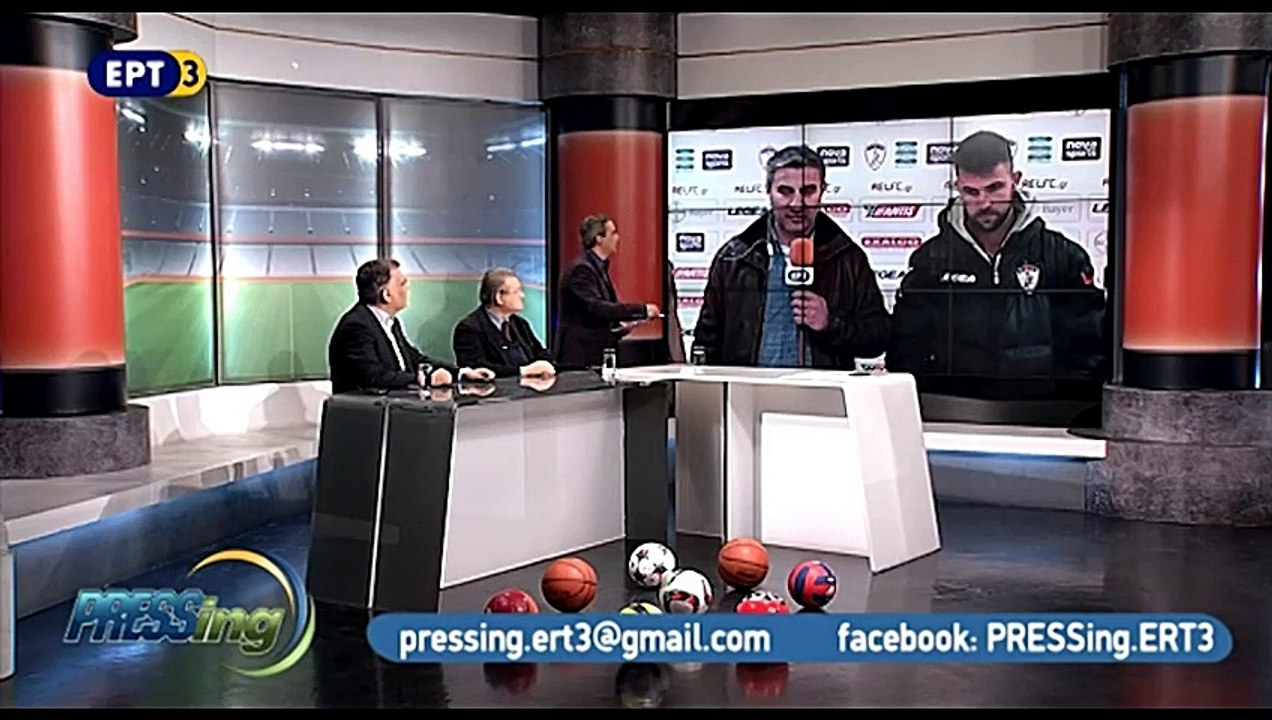 21η ΑΕΛ-Λεβαδειακός 2-1 2016-17 Δηλώσεις Ρέντζα (Pressing-ΕΡΤ3)