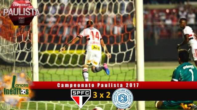 São Paulo 3 x 2 São Bento - Gols - Melhores Momentos - Campeonato Paulista 2017 - 21/02/2017