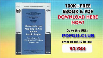 Hydrogeological Mapping in Asia and the Pacific Region (International Contributions to Hydrogeology)
