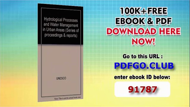Hydrological Processes and Water Management in Urban Areas (Series of proceedings reports)