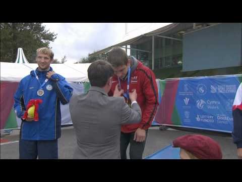 Men's javelin F38 | Victory Ceremony | 2014 IPC Athletics European Championships Swansea