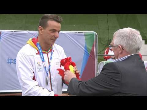 Men's long jump T20 | Victory Ceremony | 2014 IPC Athletics European Championships Swansea