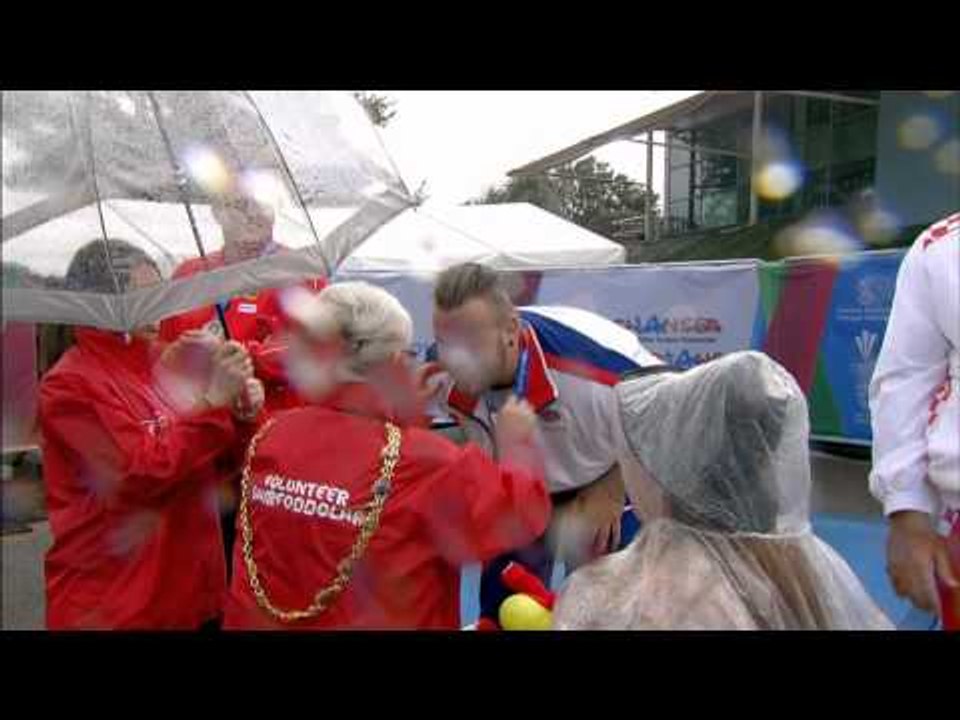 Men's shot put F42 | Victory Ceremony | 2014 IPC Athletics European Championships Swansea