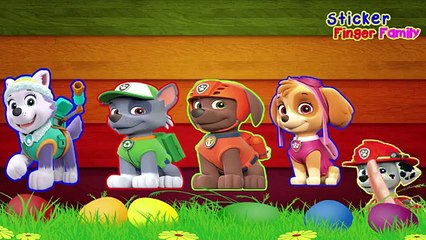 Paw Patrol Sticker Finger Family / Nursery Rhymes By Story Sticker