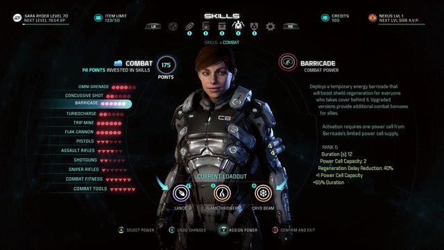 Mass Effect Andromeda - Les compétences