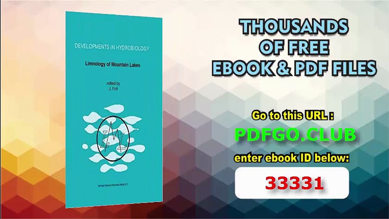 Limnology of Mountain Lakes (Developments in Hydrobiology)